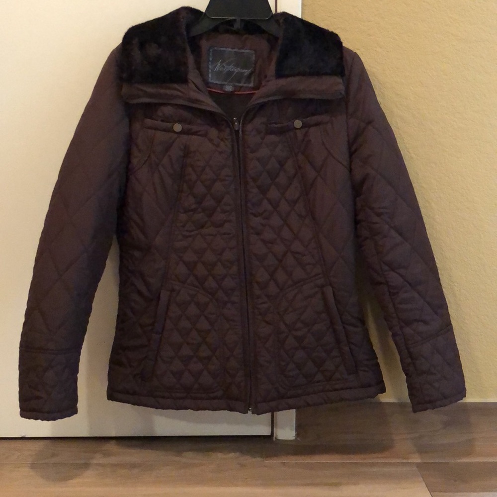 Weatherproof Womens quilted faux fur jacket.